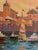 Orange Oil Painting Evening at the Yacht Club Yuriy Suprunchuk For Sale - Image 8 of 12