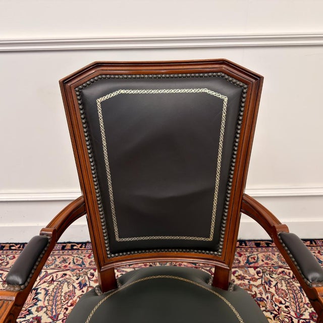 English Chesterfield Office Chair For Sale - Image 5 of 8