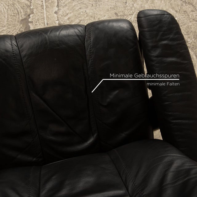Wing Lounge Chair with Stool in Leather from Stressless, Set of 2 For Sale - Image 5 of 11