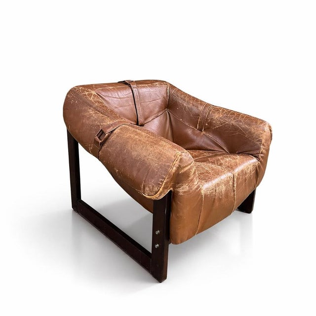 MP93 Lounge Chair by Percival Lafer, 1970s, in Good conditions. Designed 1970 to 1979 This piece has an attribution mark,...
