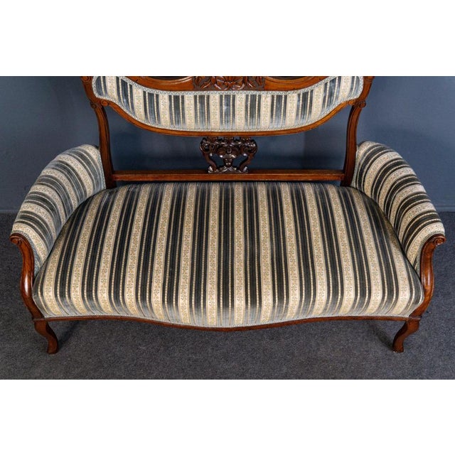 Brown Art Nouveau Sofa, Early 20th Century For Sale - Image 8 of 16