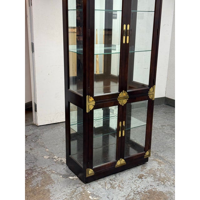 Chinoiserie Late 20th Century Chinoiserie Curio/Display Case For Sale - Image 3 of 12