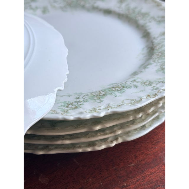 lite Works Limoges France porcelain salad plates produced by Bawo & Dotter in Limoges, France. White porcelain with small...