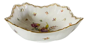 Vintage Tyndale & Mitchell Floral Porcelain Square Serving Bowl