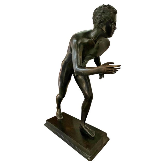 Unknown Artist, Runners from Herculaneum, 20th Century, Bronze, Set of 2 For Sale - Image 3 of 5