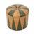 Brown Vintage Round Pouf in Green and Brown Two-Tone Skai, 1960s For Sale - Image 8 of 11