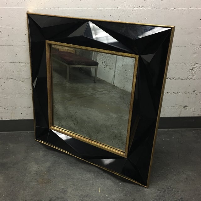 MultiDimensional Black Glass Wall Mirror Chairish