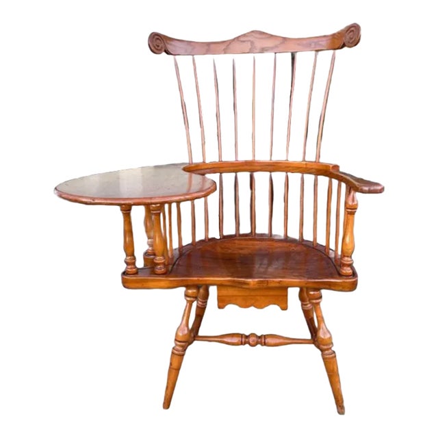 20th Century Colonial Revival, Windsor Writing Armchair For Sale
