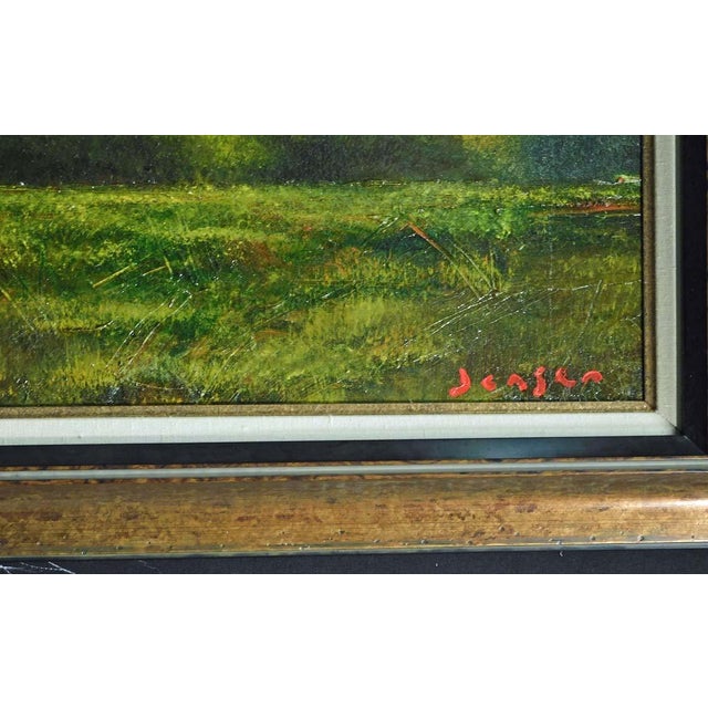 2010s James Jensen Original Caravaggio Oil on Canvas Hand Signed Custom Framed For Sale - Image 5 of 5