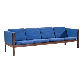 Hans Wegner for Ap Stolen Ap62 Mid Century Rosewood 4 Seater Sofa For Sale