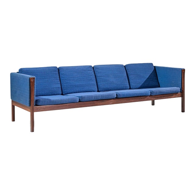 Hans Wegner for Ap Stolen Ap62 Mid Century Rosewood 4 Seater Sofa For Sale