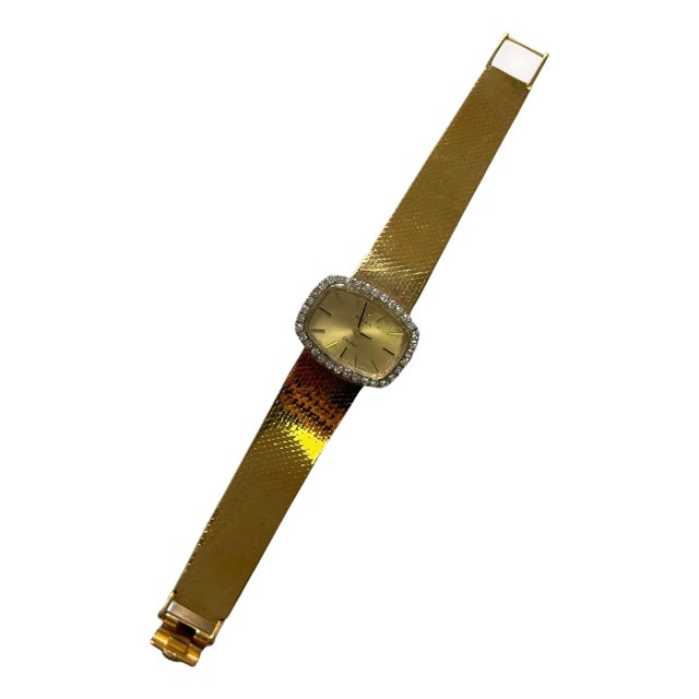 Vintage Rolex Orchid Diamonds Halo Set 18 Karat Yellow Gold Estate Classic Watch For Sale