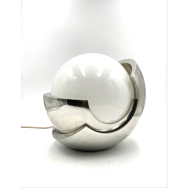Silver Sculptural Roto Table Lamp by Giacomo Benevelli for Gaetano Missaglia, 1970s For Sale - Image 8 of 15