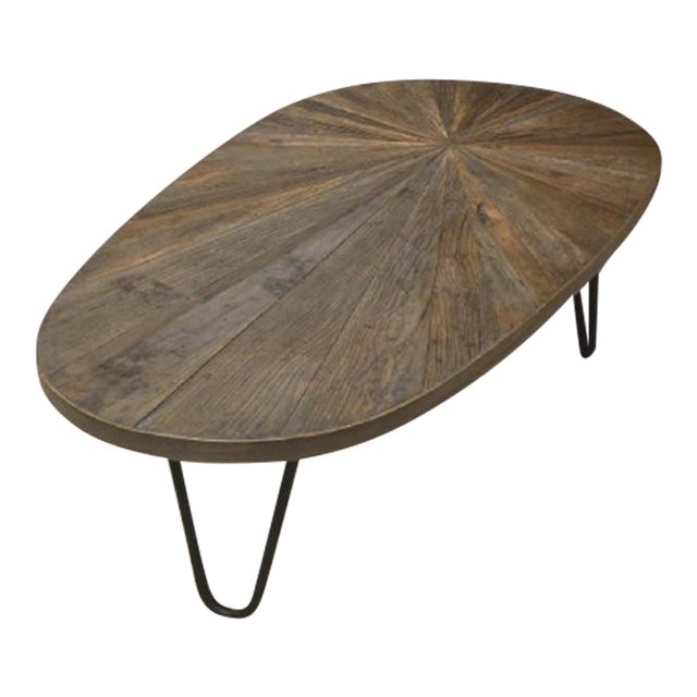 Reclaimed Elm Wood Coffee Table Titled 'Leveni' by Uttermost For Sale