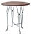 Vintage Mid-Century Wrought Iron Bistro Table With Wood Top For Sale