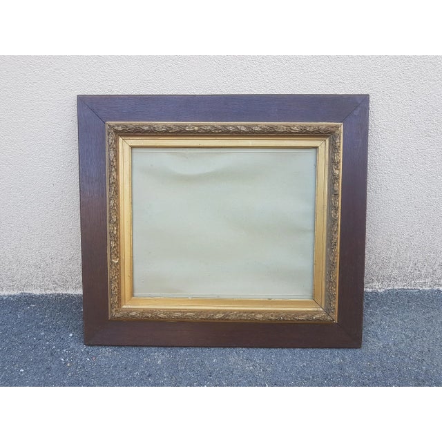 Wood Large Vintage Gilded Wooden Frame, 1920s For Sale - Image 7 of 7