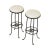 Custom Vintage Wrought Iron and Vinyl Patio Bar Stools - A Pair For Sale - Image 13 of 13