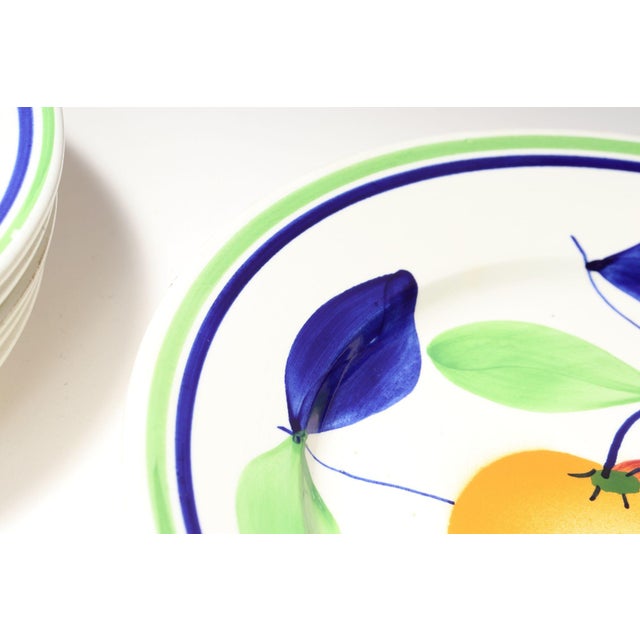 Set of Nine Vintage Italian "Orange" Fruit Motif Plates by Richard Ginori For Sale - Image 11 of 18