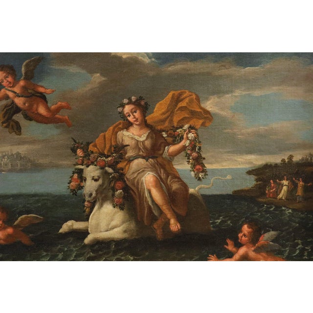 Rococo Circle of Paolo de Matteis, Abduction of Europa, 1730, Oil on Canvas For Sale - Image 3 of 15