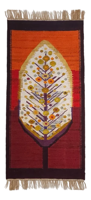 Vintage Polish Handwoven Tapestry in Wool, 1970s