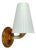 Alabaster, Birch and Pleated Fabric Wall Light, Sweden, 1920s For Sale