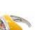Late 20th Century Multicolor Sapphire & Yellow Enamel 14k White Gold Oval Top Ring, Size 6.5 For Sale In Miami - Image 6 of 6