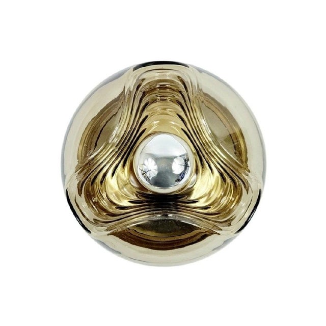 1 of 4 stunning wall lamps/sconces "wave" model (also called "futura") designed by koch & lowy for peill & putzler,...