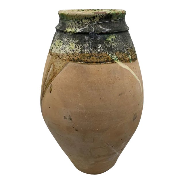 Vintage Turkish Terracotta Oil Jar For Sale