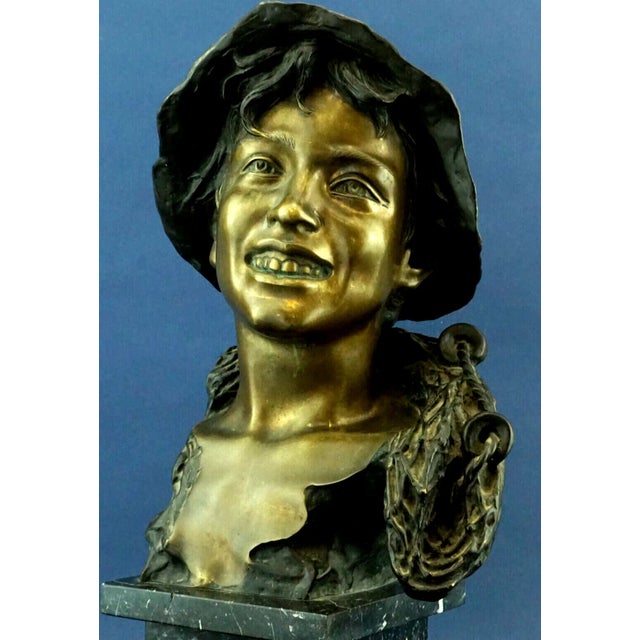 Bronze Bust Sculpture of a Young Fisherman by Vincenzo Cinque, Italy For Sale - Image 11 of 18