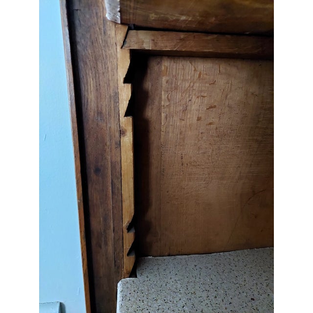 ​Antique 19th Century French Provincial Fruitwood Armoire With Bonnet Top For Sale - Image 12 of 12