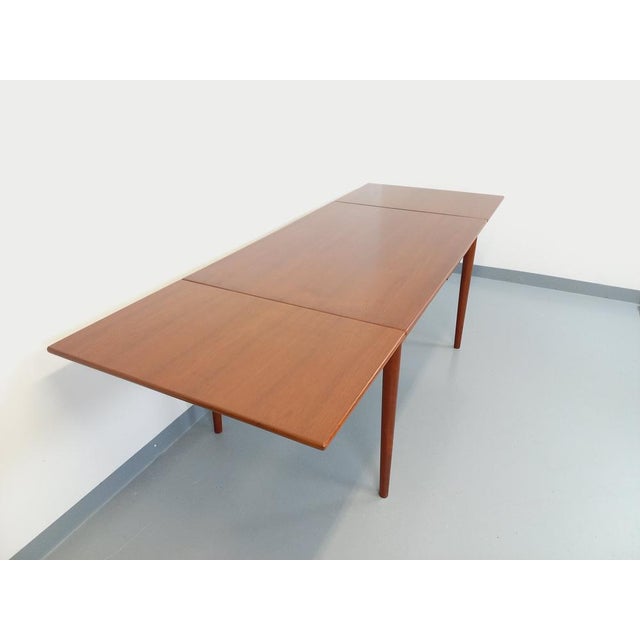 Vintage Scandinavian Dining Table in Teak with Extensions, 1960s For Sale - Image 10 of 18