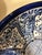 Vintage Mexican Talavera Hand-Painted Blue & White Ceramic Serving Bowl For Sale In Savannah - Image 6 of 12