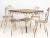 White Scrollwork Garden Dining Table and Four Chairs, France 1940s For Sale - Image 4 of 12
