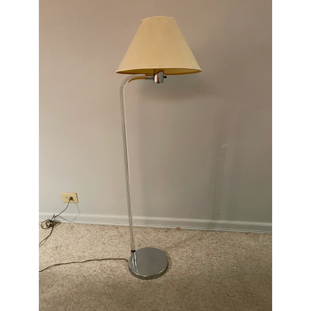 1970s Chrome and Lucite Floor Lamp For Sale - Image 12 of 13
