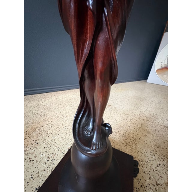 Art Nouveau Pedestal by E.Kopriwa Co. Architectural Modelers and Wood Carvers. For Sale - Image 16 of 18
