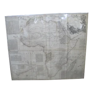 Antique 1794 Boulton Anville Wall Map of Africa All It's States Kingdoms Regions