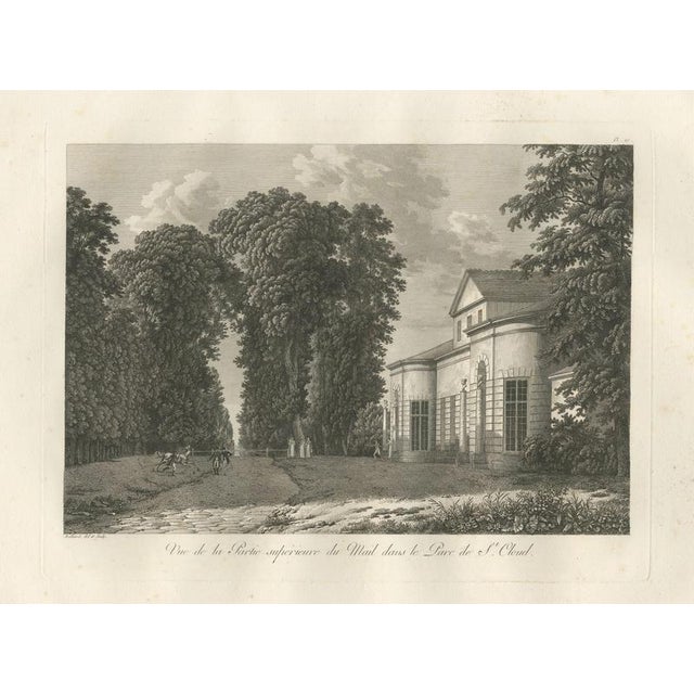 Louis-Pierre Baltard, Upper Mall Avenue in the Park of Saint-Cloud, 1803, Engraving For Sale - Image 9 of 9
