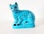 Turquoise Petite Turquiose Cat Figurine, Vintage For Sale - Image 8 of 8