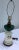 Beautiful Handpainted Emerald Green Glass Top Antique Lamp for any designers or decorators taste.