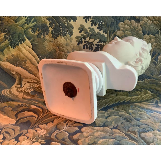 French Country Magnificent 19th Century French Neoclassical Porcelain Bust For Sale - Image 3 of 12