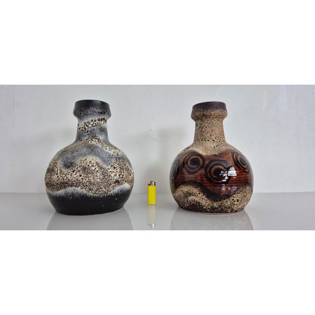 A pair of Dümler & Breiden ceramic vases from the 1960s. Marked on the underside. This piece has an attribution mark, I am...