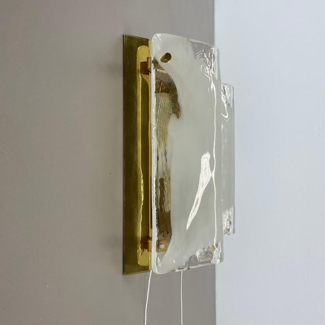 Hollywood Regency Murano Glass Wall Lights attributed to Kalmar Lights, 1960s, Set of 2 For Sale - Image 16 of 18