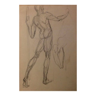 1920s Henry Keller Male Nude Drawing For Sale