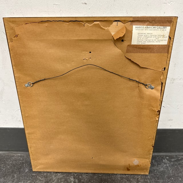 Circa 1977 Katherine Porter "Armed With a Burning Patience" Lithograph, Signed For Sale - Image 11 of 12