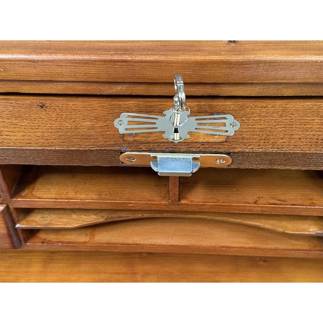Vintage American Roll-Top Desk in Oak, 1920s For Sale - Image 11 of 12