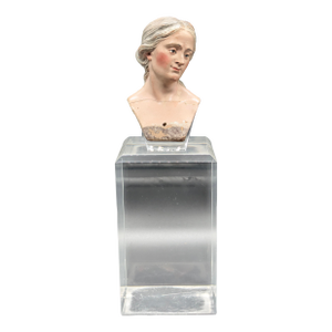 Late 18th Century Neapolitan Glass-Eyed Santon Head