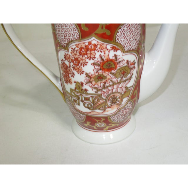 Ceramic Hand Painted Gold Imari Japanese Porcelain Tea Service, 3 Pc For Sale - Image 7 of 11