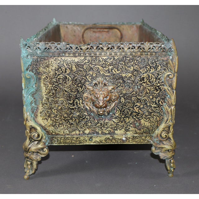 Early 20th Century French Jardiniere in Bronze With Relief of “Rebecca at the Well.” For Sale - Image 5 of 6