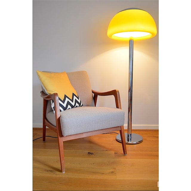 Yellow German Mushroom Floor Lamp from Cosack, 1960s For Sale - Image 8 of 15