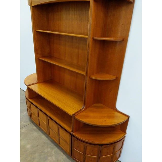 Authentic vintage mid century modern sideboard / hutch / buffet / server / shelving unit. By Nathan Furniture. Maker's...